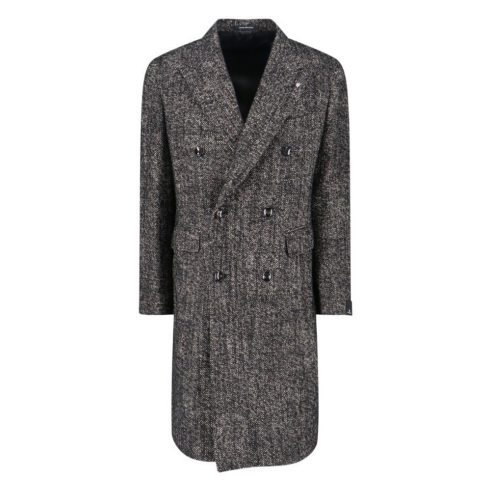 Tagliatore Pino Lerario Double-Breasted Coat Black - NWT